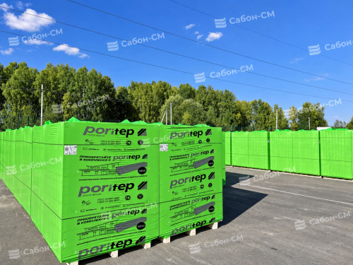 Пеноблоки перегородочные Poritep 625х250х175, D500